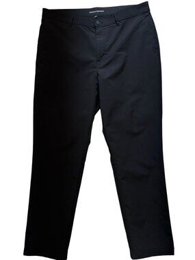 Banana Republic Men's Chino Pants Flat Front Size 38x30 Black Solid Zip Pockets